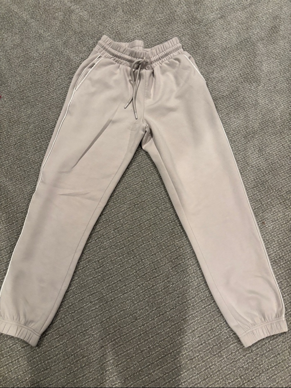 Yogalicious Womens Neutral Light Taupe wide leg Joggers